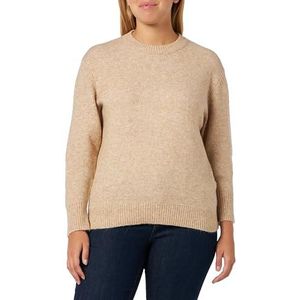 Jack & Jones JXSILINE Gebreide damestrui, Peyote/Detail:/Limeade Neck Piping, S