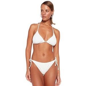 Trendyol Vrouwen gebreide bikinitop, Ecru, 40, Ecru, 44