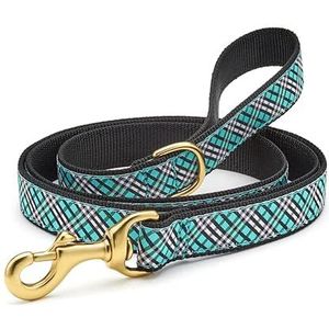 Aqua Plaid Lead 5 smal (breedte 5/8) hondenriem