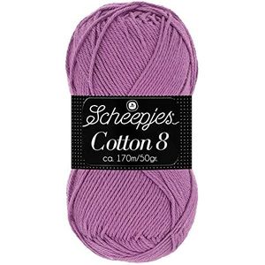 Scheepjes - Scheepjes 726 Paars Cotton 8 Garen - 10x50g