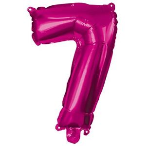 Procos 92493 - folieballon getal roze, grootte 95 cm, helium, cijferballon, verjaardag, decoratie, jubileum, feest