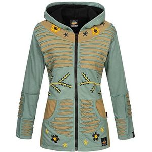 Ankerglut Nepalliebe Fleecejack voor dames, met capuchon, overgangsjas, windbreaker