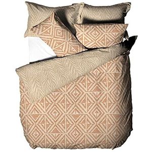 furn. Tanza Dekbedovertrek en Kussensloop Set, Terracotta, King