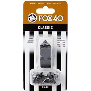 Fox 40 Klassiek fluitje met schouderband, zwart