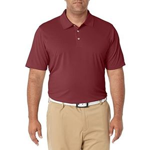 Amazon Essentials Men's Sneldrogend golfpoloshirt met normale pasvorm (verkrijgbaar in grote en lange maten), Bordeauxrood, L