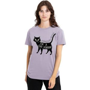 Hocus Pocus Thackery Binx Ik ben een kat persoon dames T-shirt, lavendar, groot, Lavendel, L