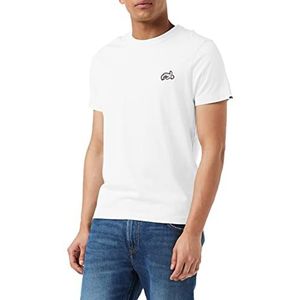 Kings of Indigo Darius T-shirt voor heren, wit (Chest Carp White 7116), XL