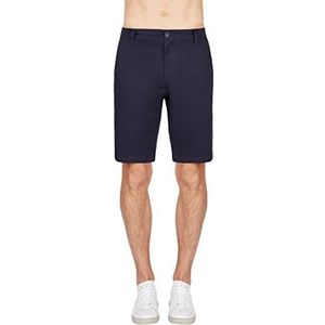 Armani Exchange Solid Stretch Twill Short Casual Heren, Donkerblauw, 30