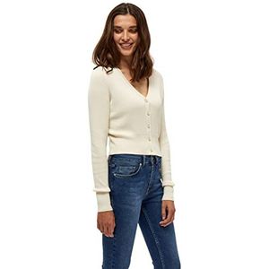 DESIRES Dames Geisha Rib Cardigan Vest, Gardenia, XL