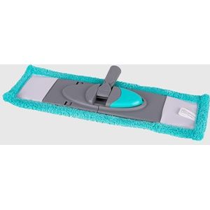 La Briantina TuttoBrilla bezem van gladde microvezel, zachte doek van microvezel voor zachte reiniging en glans van de vloeren, ontspanningssysteem met knop, plat middengewricht, zonder handvat