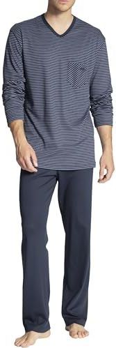 CALIDA - Pyjama Relax Streamline - Dark Sapphire - Set van 2 - Lange Mouwen
