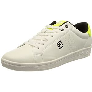 FILA Crosscourt 2 Nt Lage sneakers voor heren, White Safety Yellow, 40 EU