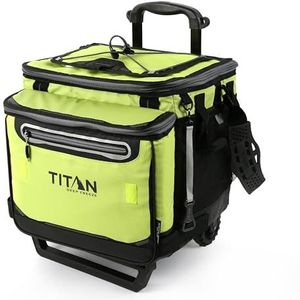 Arctic Zone Titan Deep Freeze wielen koeler - 60 blikjes rollende koeler - citrusgroen - koeler met diepvriesisolatie en afneembare all-terrain kar met wielen