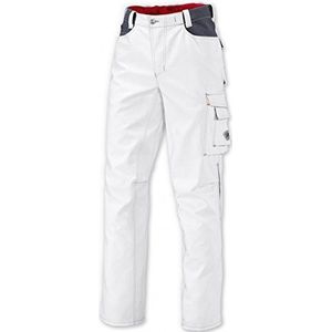 BP Workwear 1788-555-21 werkbroek - elastiek in de rug - tailleplooien - normale pasvorm - maat: 48s - kleur: wit/donkergrijs
