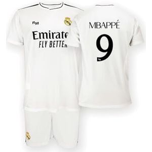 Real Madrid Kinderen Thuistenue Seizoen 24/25, Mbappé, 12 Jaar, Replica Met Officiële Licentie