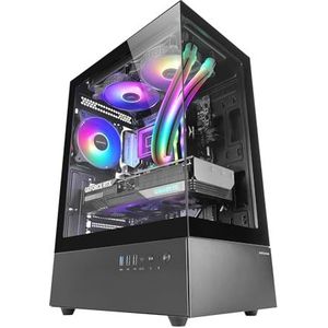 MC-XO - Gaming Behuizing - Zwart - ATX Mid-Tower - Dubbel Gehard Glas