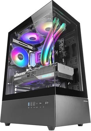 MC-XO - Gaming Behuizing - Zwart - ATX Mid-Tower - Dubbel Gehard Glas