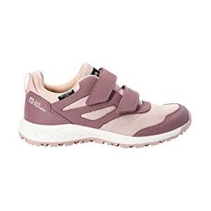 Jack Wolfskin uniseks-kind WOODLAND TEXAPORE LOW VC K Low-Top Trainers, Ash Mauve, 30 EU