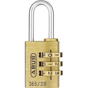 ABUS Cijferslot 165/20 - hangslot van messing - met individueel instelbare cijfercode - kofferslot/locker - ABUS-veiligheidsniveau 3