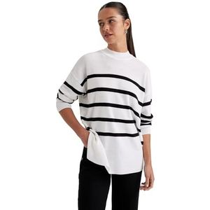 DeFacto Dames Tricot Tunic, ecru, L