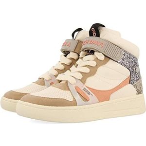 GIOSEPPO Gaibau Sneakers - Wit - Gerecycled Polyester - Glitter en Dierenprint