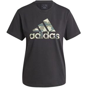adidas Dames CAMO GRAPHIC TEE, black, XXS