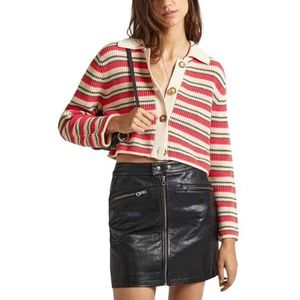 Pepe Jeans Dames Gala Cardigan Trui, Rood (krokant rood), M