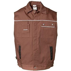 Planam vest Canvas 320, maat L, bruin/zwart, 2166052