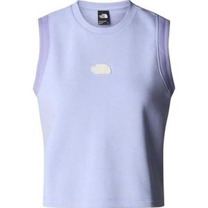 The North Face Terry Relaxed Cropped T-Shirt voor dames Purple Mint XL