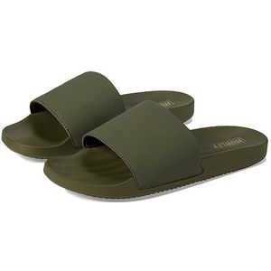 Hurley Fastlane Slide Herenflops, olijf, maat 43, Olijf, 43 EU