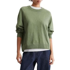 Marc OPolo Denim gebreide damestrui met ronde hals, regular fit, groen, XXS
