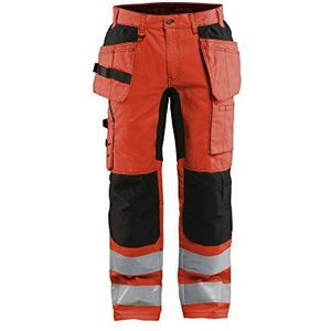 Blaklader 155218115599D120 High VIS werkbroek met stretch, rood/zwart, maat D120