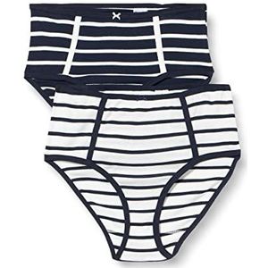 Petit Bateau A05OK00200 korte slip voor jongens, marshmallow/smoking + smoking/marshmallow, XXS dames