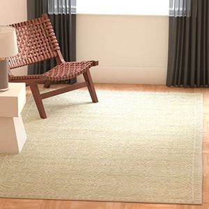 Safavieh Gestructureerd tapijt, CAM123 handgetuft wol, 91 X 152 cm, lichtgroen/ivoor