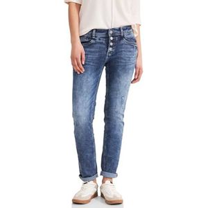 STREET ONE Jeans met lage taille, Heavy Grey Washed, 25W x 30L