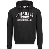 Lonsdale Men's SMERLIE Hooded Sweatshirt, Zwart / Wit, S