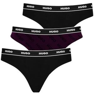 HUGO Triplet Thong Design String, Bright Purple520, M, dames, Helder paars 520, M