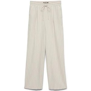 VMJESMILO Wide Pants WVN GA NOOS, Zilveren voering/strepen: olga sneeuwwit, XS