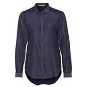 BOSS Oranje, Edenim, slim fit blouse voor dames, blauw (navy 413), 40