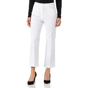 Love Moschino Dames midi-flare broek casual broek, optisch wit, 40, Optisch Wit, 66