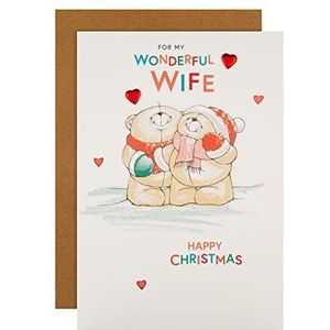 Hallmark Kerstkaart voor vrouw - Cute Forever Friends Winter Design, 25572399, meerkleurig