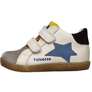 Falcotto Alnoite High VL-sneakers van leer en suède-wit, Antraciet., 18 EU