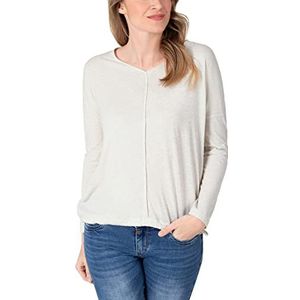 Timezone Sporty T-shirt met lange mouwen voor dames, Off White Melange, S
