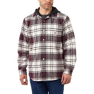 Carhartt Jacke Flannel Fleece Lined Hooded Shirt Jac Malt