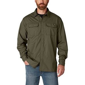 Dickies Heren Heren Flex Ripstop Shirt met lange mouwen en knopen, Groen (militairgroen), M