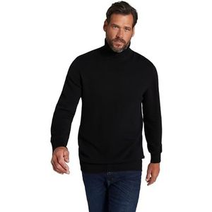 JP 1880 Heren grote maten Menswear L-8XL trui, rolkraag 796357, zwart, XXL