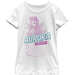 Disney Aurora Pop T-shirt voor meisjes, Wit, L