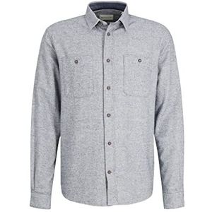 TOM TAILOR Uomini Overhemd met structuur 1033710, 30751 - Off White Grindle Structure, 3XL