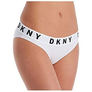 DKNY Dames bikini boyfriend comfortabel ondergoed bikini, Wit/Zwart, S