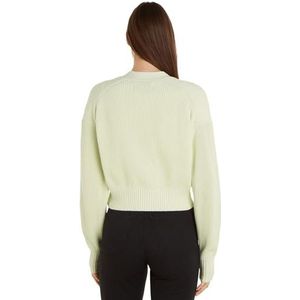 Calvin Klein Jeans Vrouwen Label Chunky Sweater Vest, Canarie Groen, S